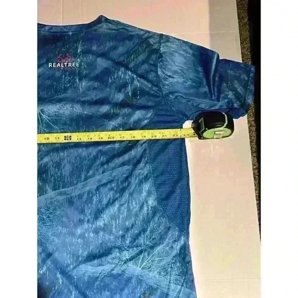 RealTree Shirt Adult XL Blue Moisture Wicking Fishing Stretch Mens - Picture 5 of 6
